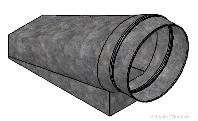 Imperial GV0665-C HVAC Register End Boot, Galvanized, 3.25 x 10 to 6 in