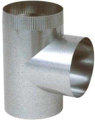 Imperial GV1822 Straight Branch Tee, Galvanized, 26 Gauge, 3 x 3 x 3 in