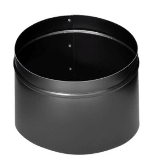 Imperial BM00 Black Stove Pipe Oval-To-Round Connector, 24-Gauge