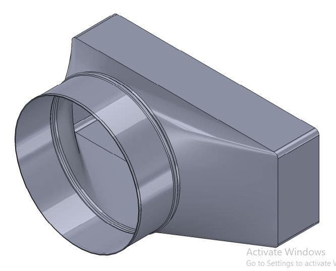 Imperial GV0704-C HVAC Galvanized Standard Register Boot, 4 x 10 to 6 in, 30-Gauge