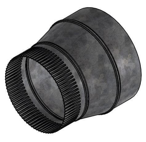 Imperial GV HVAC Duct Pipe Galvanized Taper Reducer, 24-Gauge