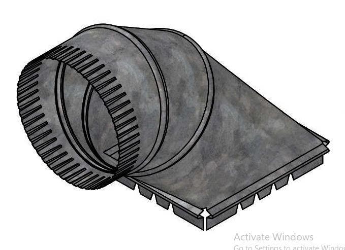 Imperial GV0945-C HVAC Adjustable Take-Off, Galvanized, 30 Gauge, 6 in