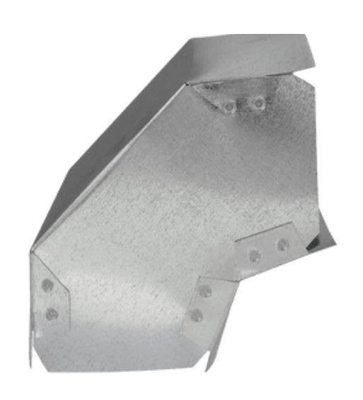 Imperial GV0060-C HVAC Galvanized Wall Stack Elbow, 3-1/4 x 10 in