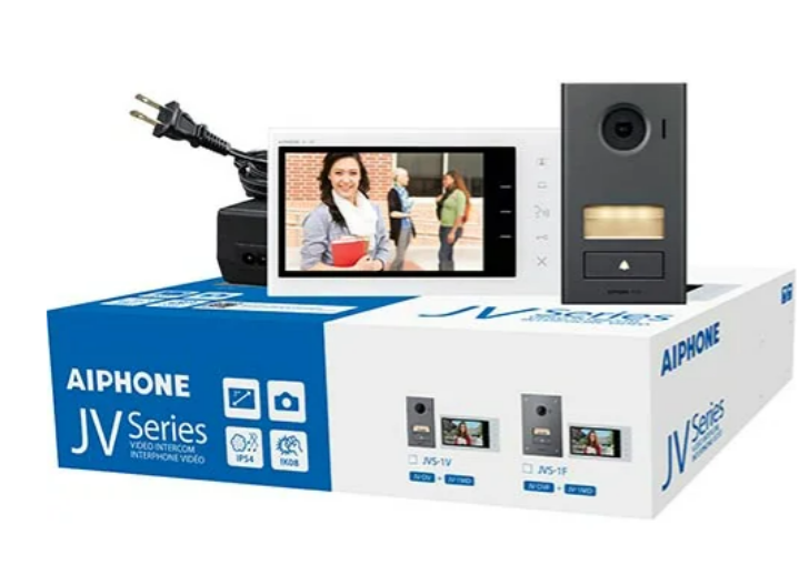 Aiphone JVS-1V Video Intercom Kit with JV-1MD, JV-DV and Power Supply