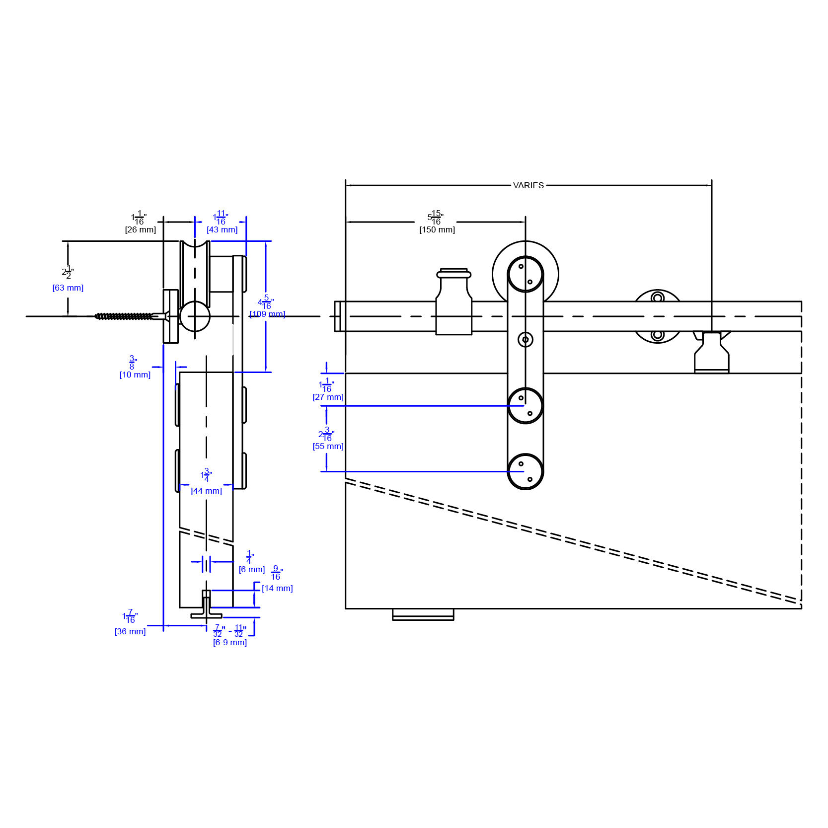 Pemko SFT-W100 Stainless Steel Soft Close Track and Hardware Kit
