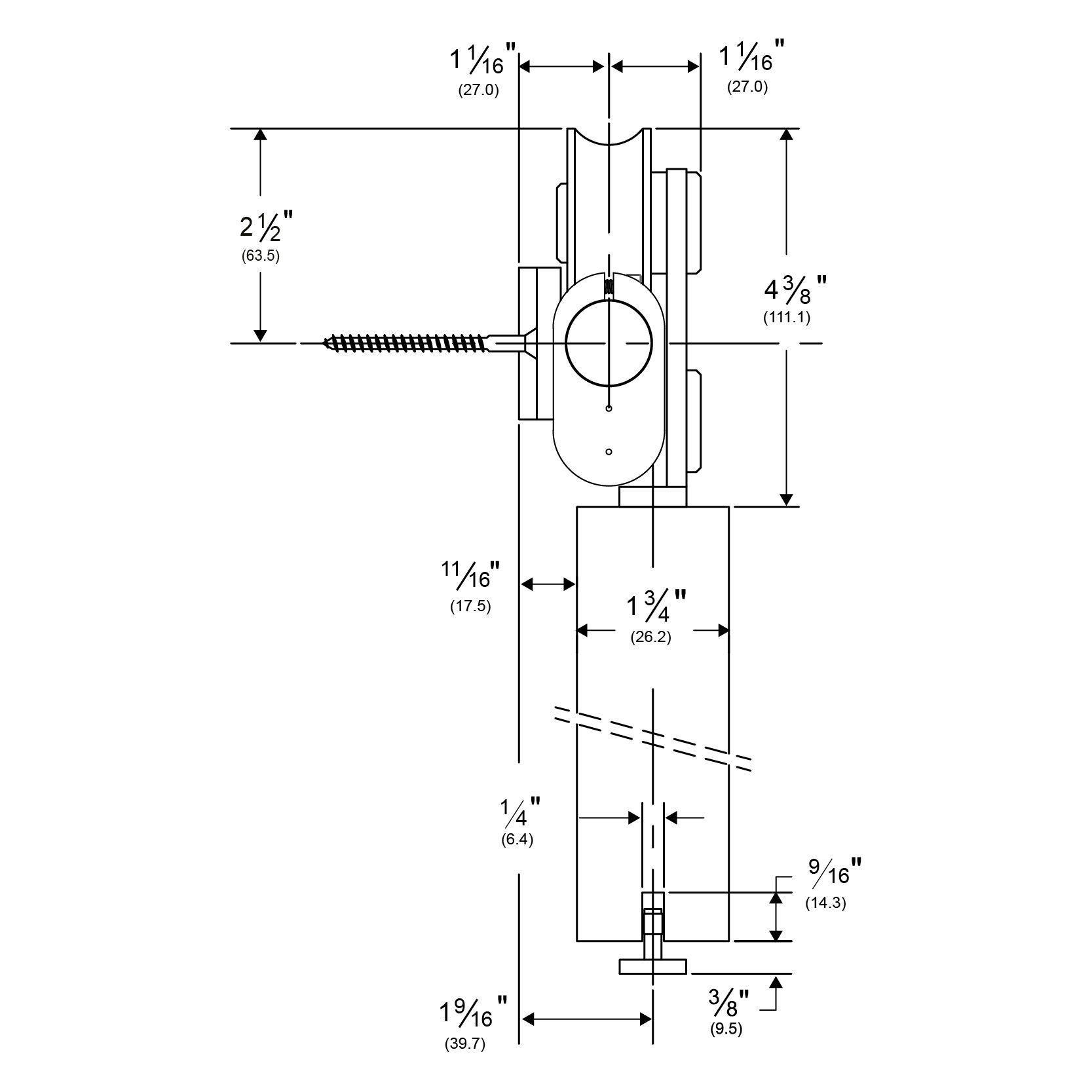 Pemko CS-W60 Stainless Steel Cushion Stop Track and Hardware Kit