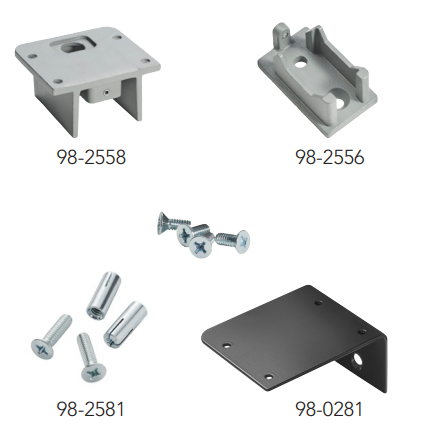 Sargent 98-2580 Wall Mounting Kit For EL980 Mullion