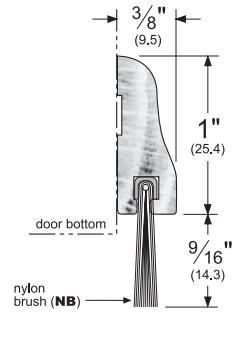 Pemko 18062WNB36 Oak Retainer 36" Wide