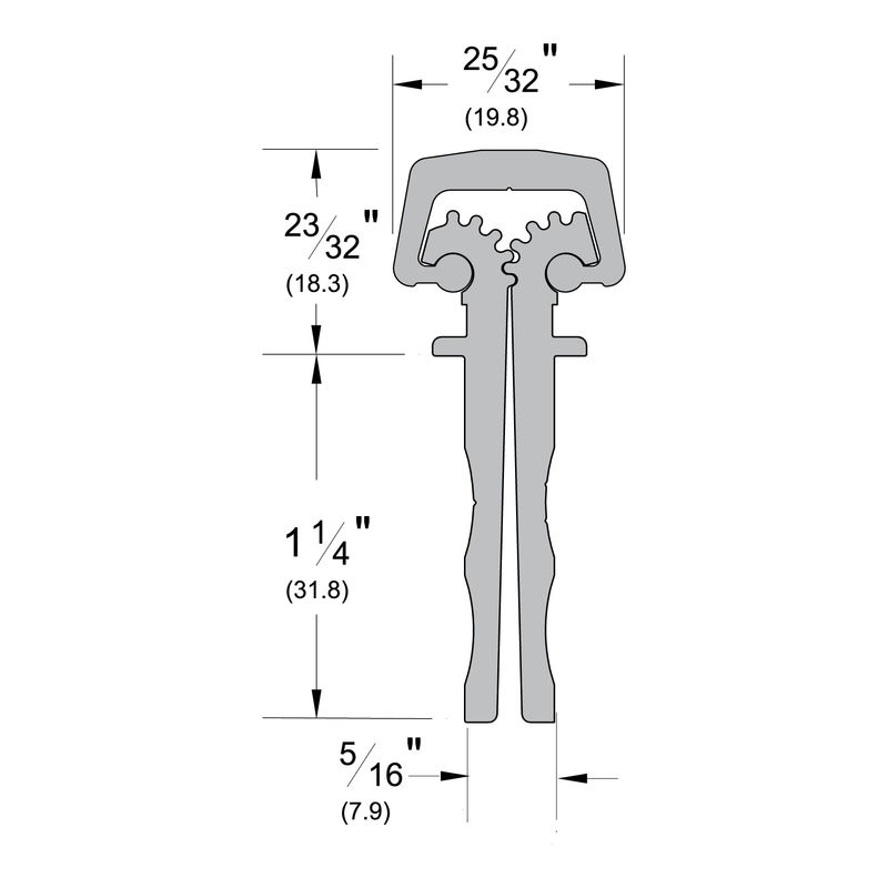 Pemko FM_SLF138 Full Mortise, Short Leaf Flush Continuous Geared Hinge For 1-3/8" Door