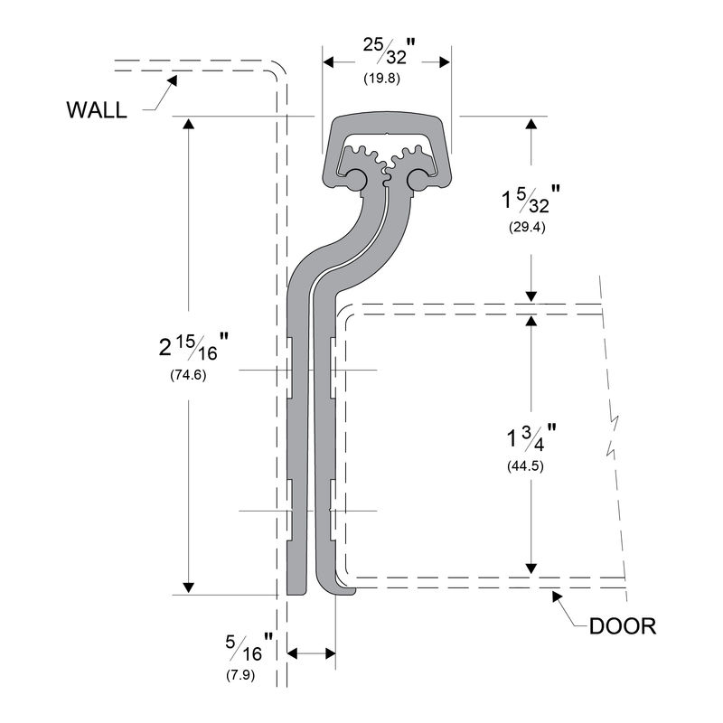 Pemko FM_RG Full Mortise Raised Geared Hinge, Heavy Duty Grade 1