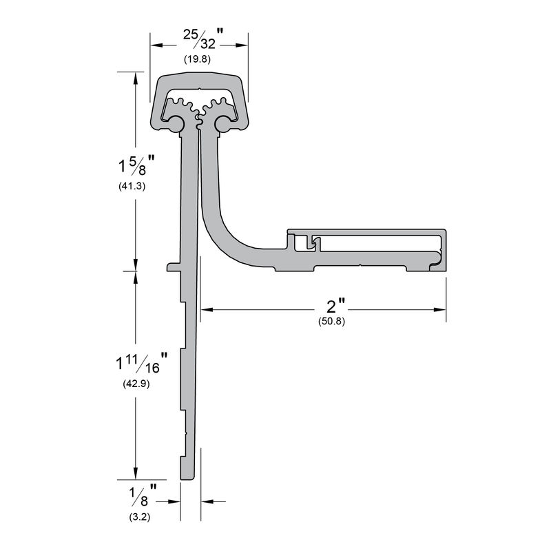 Pemko WT_HS Wide Throw Half Surface Continuous Geared Hinge, Heavy Duty Grade 1