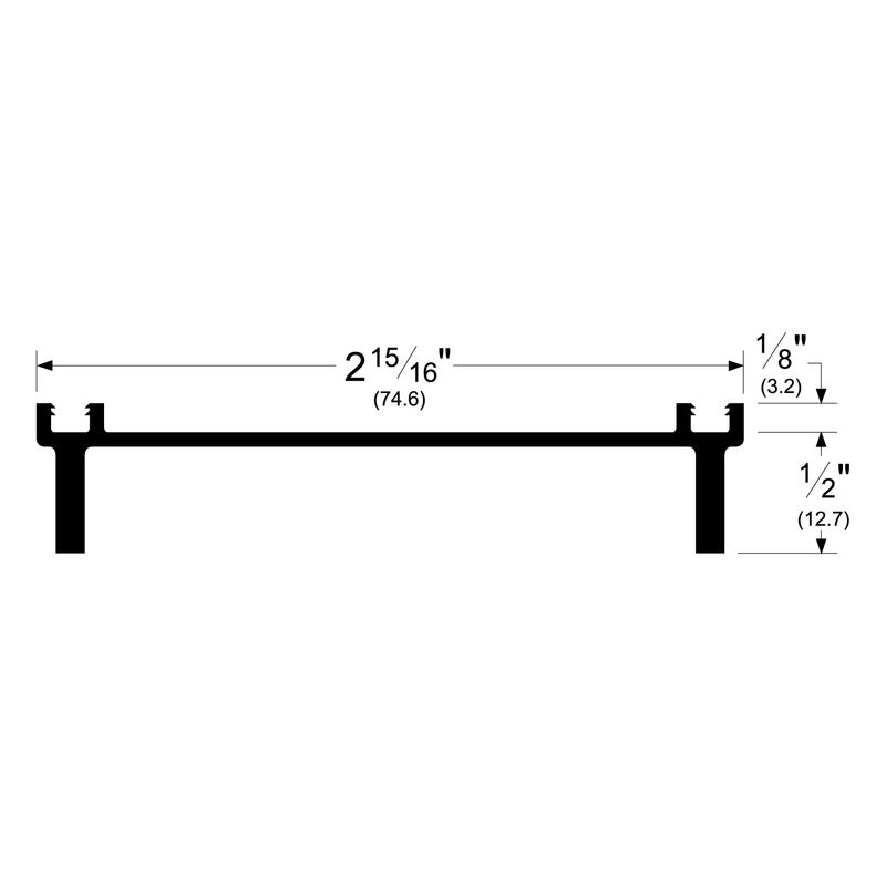 Pemko RAMP1 Riser Component, Finish-Mill Finish Aluminum