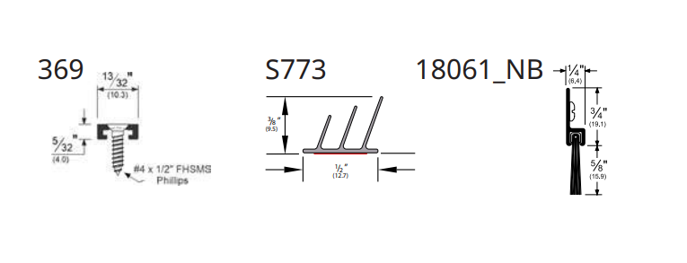 Pemko PEMKOSFSET2 Privacy Seal Set for Sliding Door