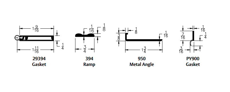 Pemko PEMKOSFSET3 Privacy Seal Set for Sliding Door