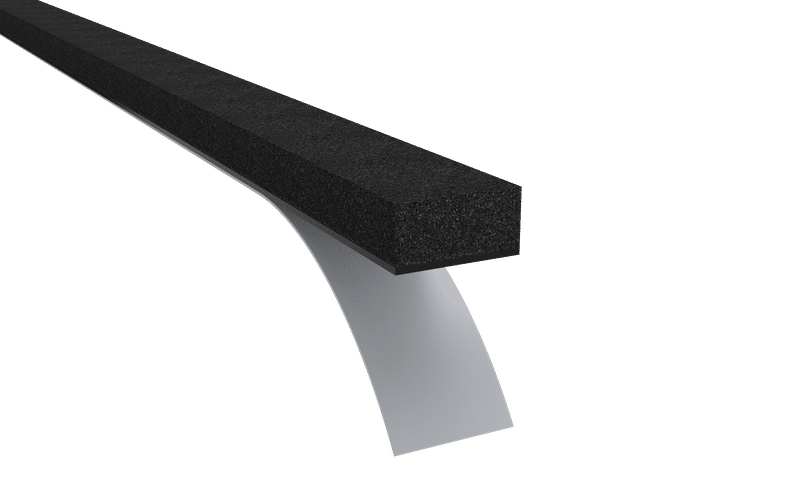 Pemko P Closed-Cell Sponge Neoprene Tape, Length-10', Finish-Black