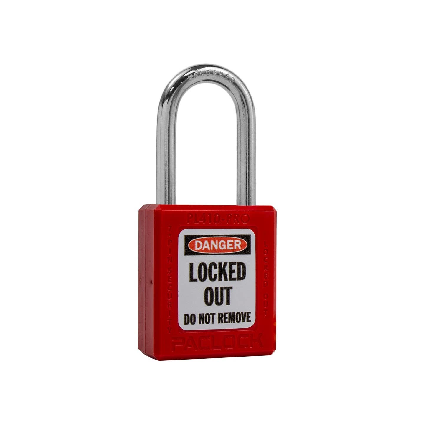 Paclock PL410-PRO Pro-Series 7-Pin Thermoplastic Lock Out, Tag Out Padlock, 1/4" Shackle Dia.,PR1 Keyway
