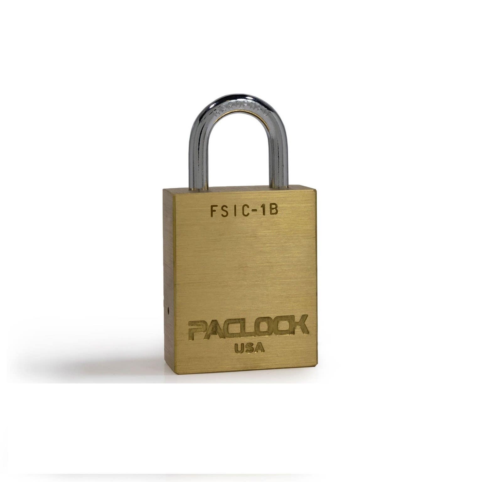 Paclock FSIC-1B FSIC Compatible Light Duty Brass Padlock, 1/4" Shackle Dia.