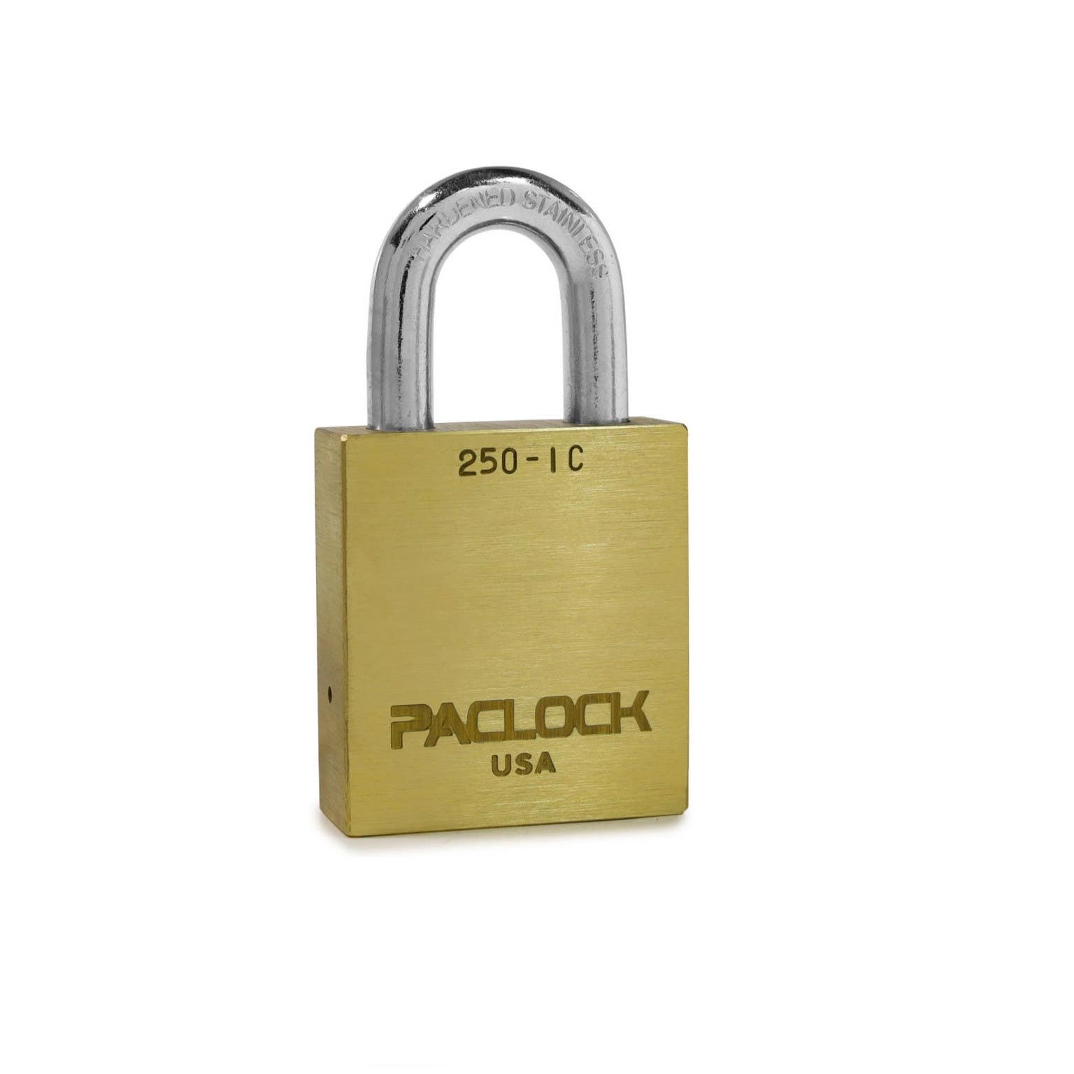Paclock 250-IC SFIC Compatible Heavy Duty Brass Padlock, 3/8" Shackle Dia.