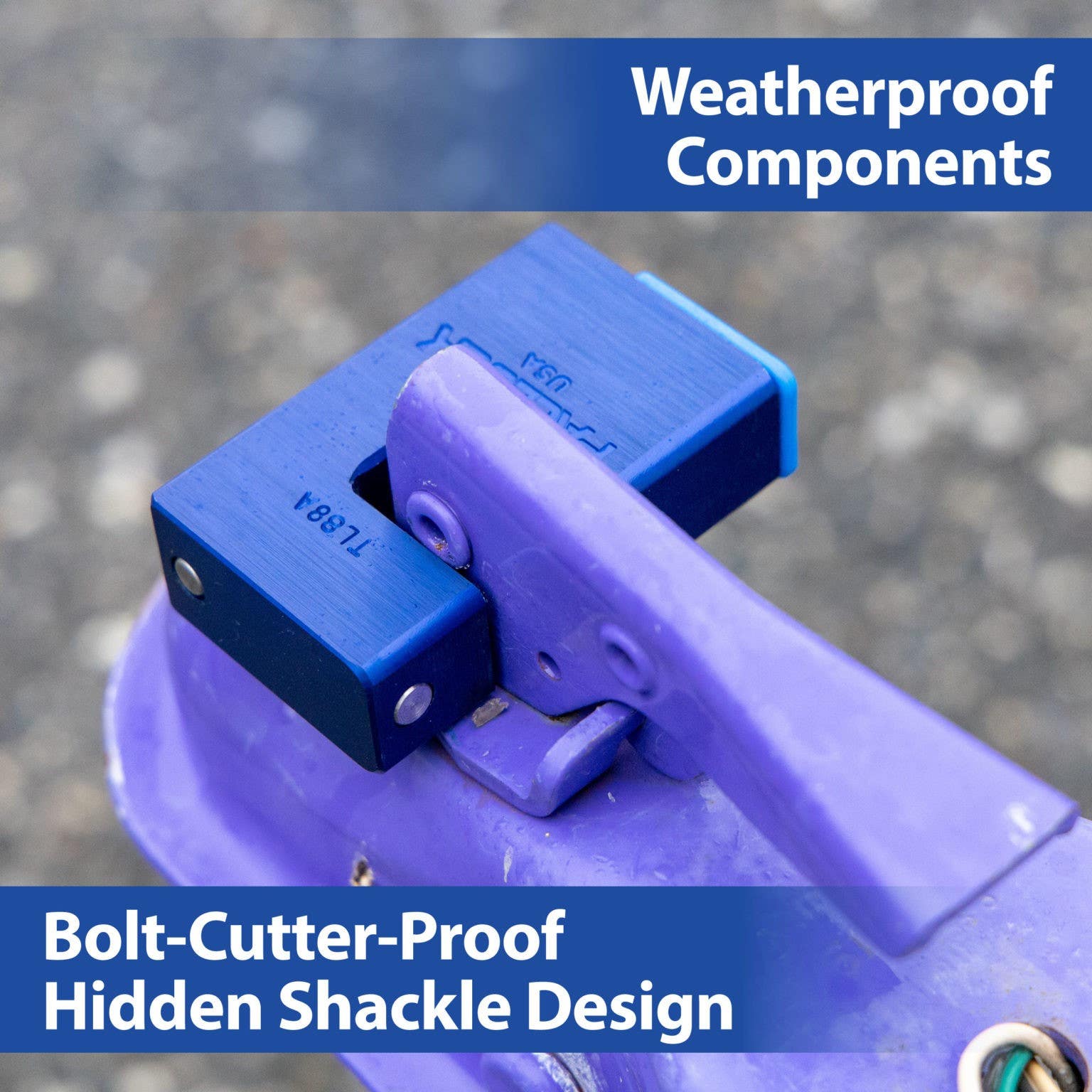 Paclock TL88A Hidden Shackle Trailer Coupler Lock - Aluminum, Standard Rekeyable