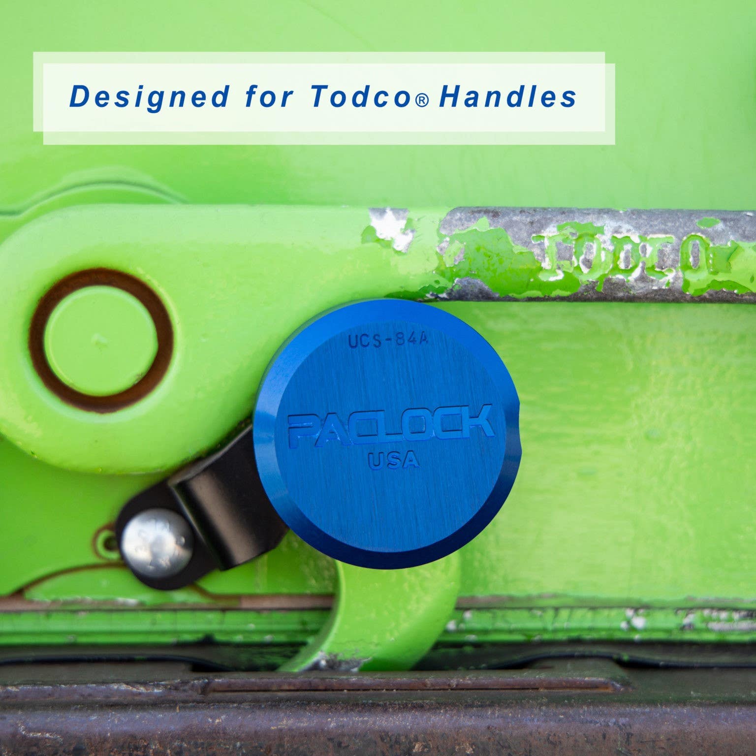 Paclock KiK-TL84A Key-in-Knob/Lever Compatible Mountable Hidden-Shackle Roll-Up Door Lock - Aluminum