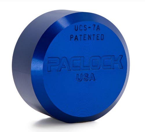Paclock UCS-7 Hidden Shackle Flat-Back Puck & Hasp Combo Kit, Universal Cylinder System,6-Pin Cylinder