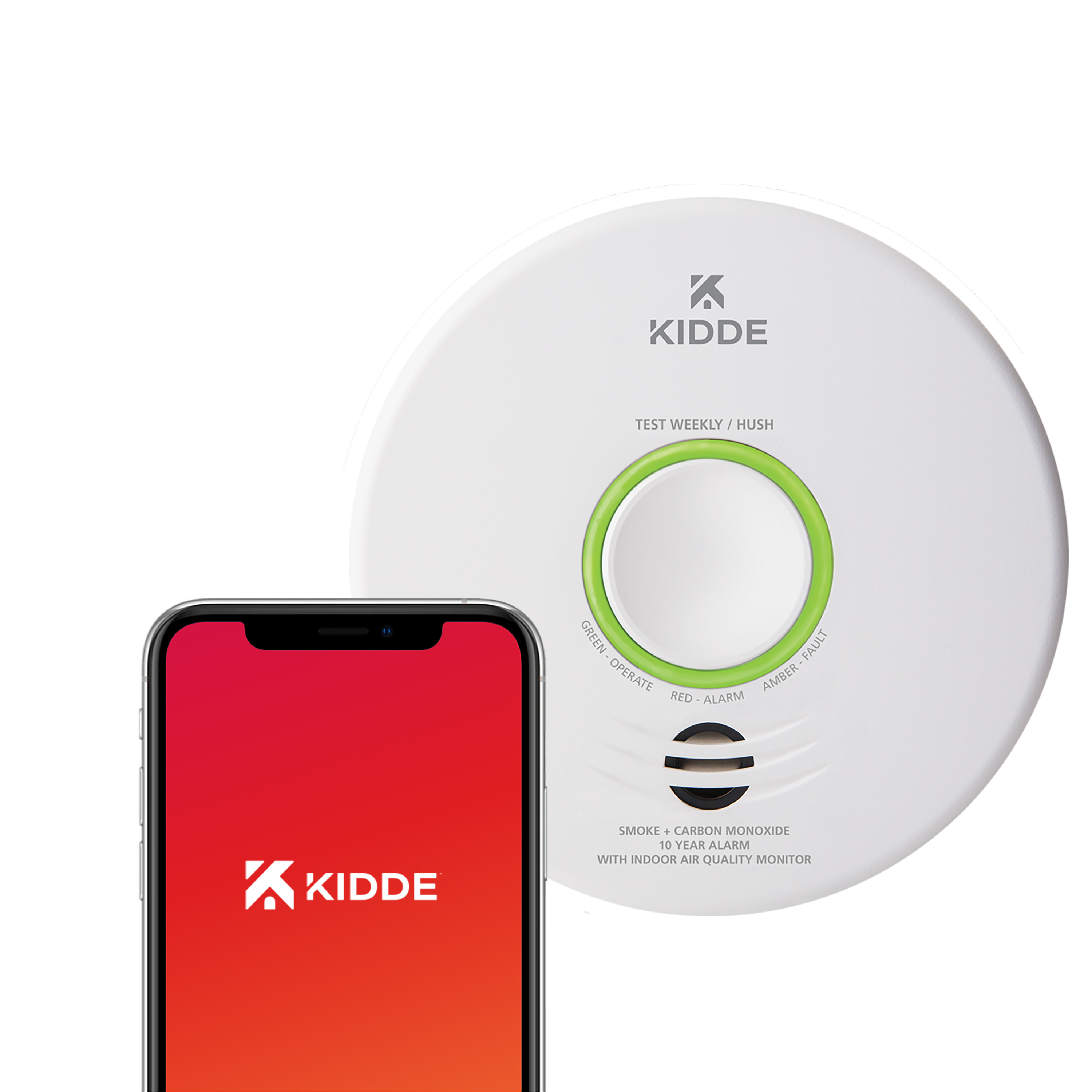 Kidde P4010ACSCOAQ-WF Smart Smoke + Carbon Monoxide Alarm w/ Indoor Air Quality Monitor