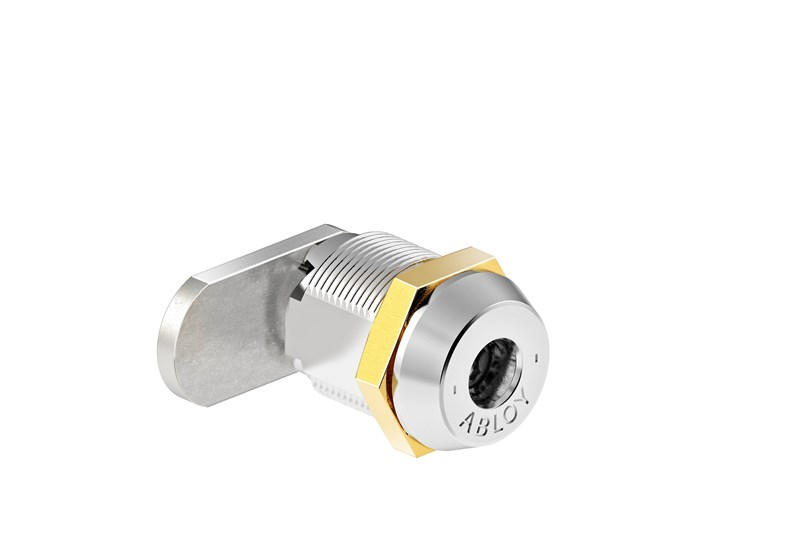 Abloy Sentry CL107 Cam Lock, Length-5/8", 2 KP, Brass, Finish-Bright Chrome
