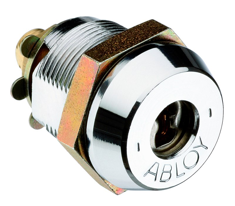 Abloy Sentry CL200 Cam Lock, Length-5/8", DD, Brass, Finish-Bright Chrome
