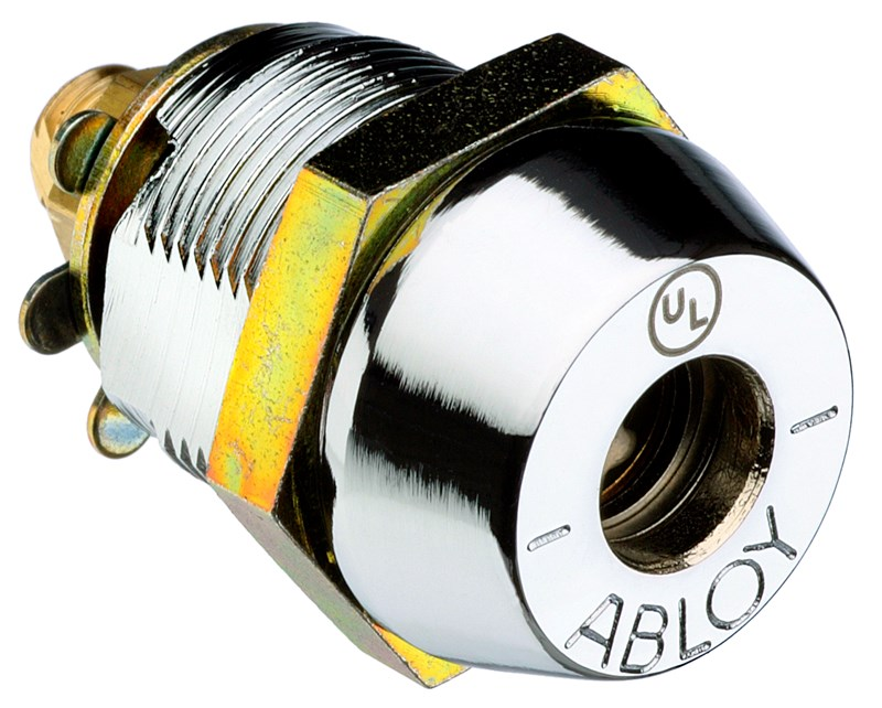 Abloy Sentry CL205C Cam Lock, Length-3/4", DD, UL, Hard Steel, Finish-Bright Chrome