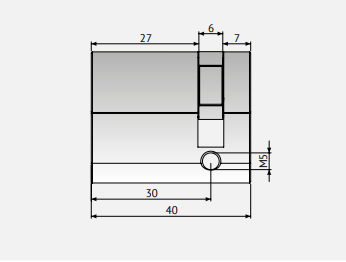 Abloy Sentry CLL715T Cliq Cam Lock, w/o Keys, Length-40mm, Keying Platform-Protec2