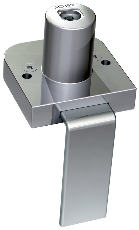 Abloy Sentry OF234 Cabinet Lock w/ Central Locking Bar, Max. Door Thickness-8 mm, Bright Chrome