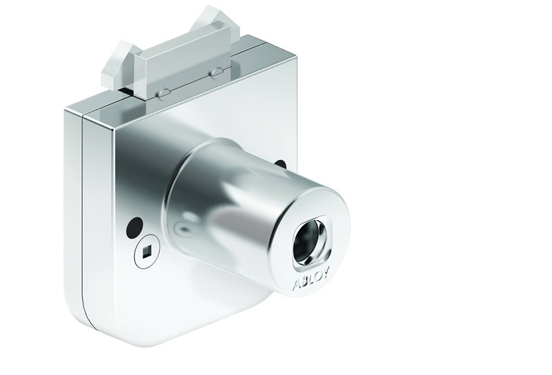 Abloy Sentry OF235 Cabinet Lock, Hook Latch, Max. Door Thickness-25 mm, Bright Chrome