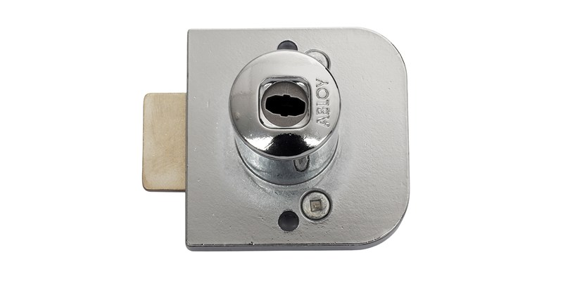 Abloy Sentry OFL240 Cliq Cabinet Lock, w/o Keys, Finish-Chrome Plated Zinc