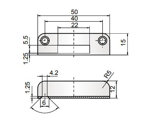 Abloy Sentry 434987 Striker Plate OF208, Material-Nickel Plated Steel