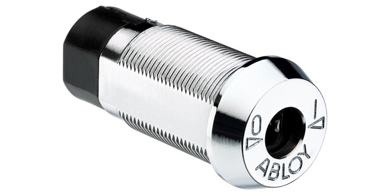 Abloy Sentry EP402 Cabinet MicroSwitch Lock, Spring Loaded Momentary, Finish-Bright Chrome