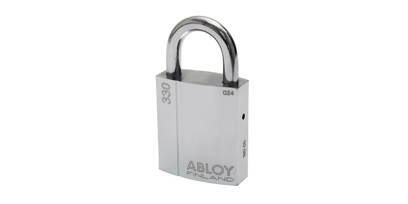 Abloy Sentry PLL330 Cliq Padlock, Shackle-50 mm, Rekeyable, w/o Keys, Finish-Chrome