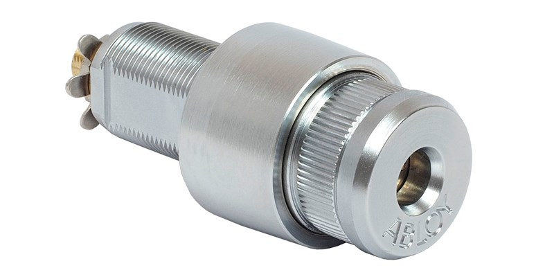 Abloy Sentry CL729B Square Push Button Boat Lock, Length-1 1/8", Keying Platform-Sentry, Finish-Satin Chrome