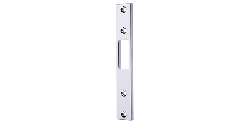 Abloy Sentry 4614 Striker Plate w/ Screw, Finish-Bright Chrome