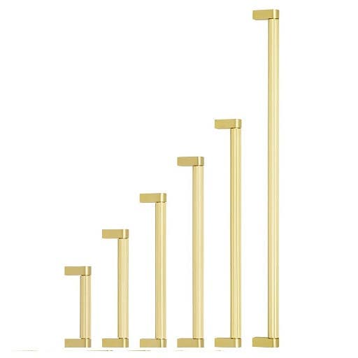 Omnia 9061 Ultima IV Grooved Modern Cabinet Pull, Solid Brass, 5/8" Width