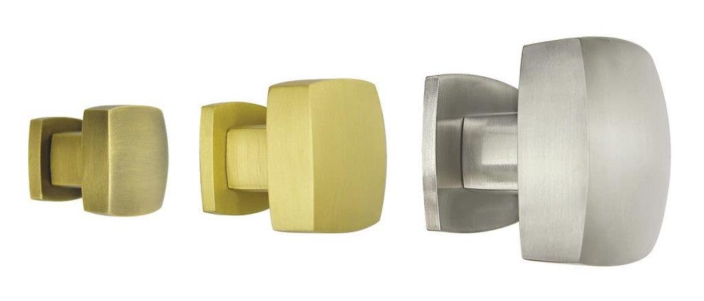 Omnia 9164 Ultima Modern Square Cabinet Knob, Solid Brass