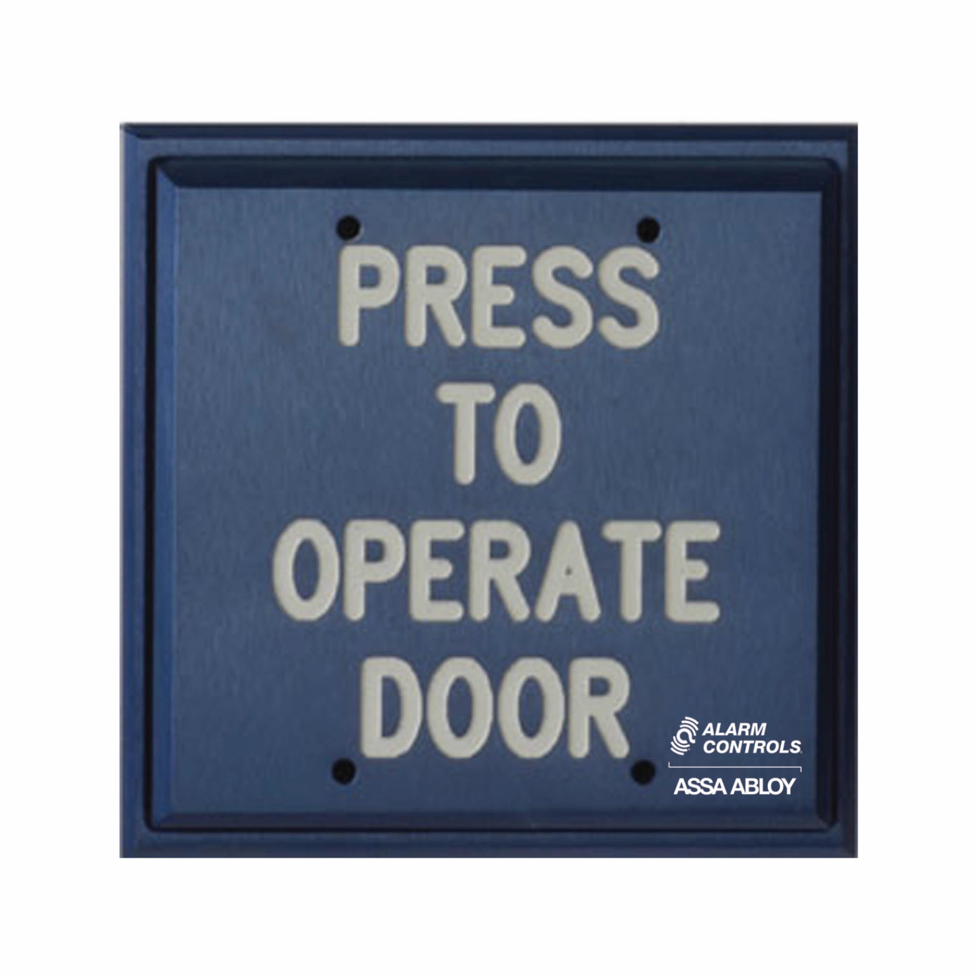 Alarm Controls PD5 Vandal Resistant Push Plate, Double Gang