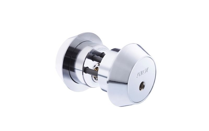 Abloy Sentry CY20 Exterior Oval Cylinder, Finish-Bright Chrome