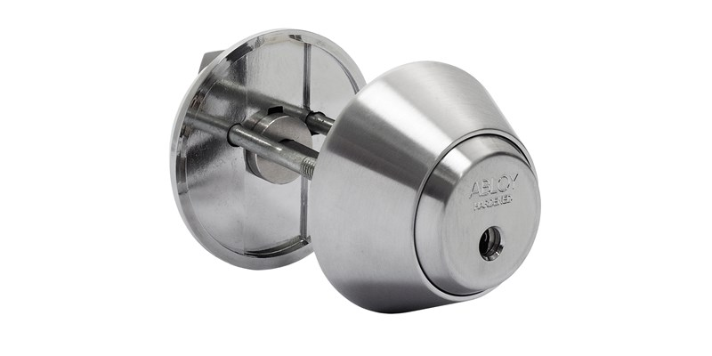 Abloy Sentry CYL412 Cliq Cylinder w/o Keys & Bolt (One side Cliq - One Side Mechanical), Brushed Chrome