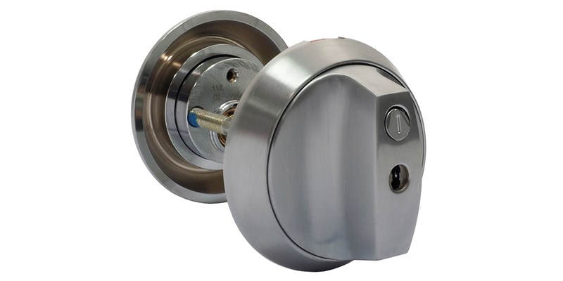 Abloy Sentry CYL413 Cliq 1X Cylinder Lockable TT w/o Keys & Bolt, Brushed Chrome