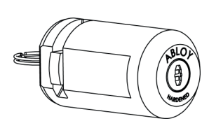 Abloy Sentry CYLP500 Cliq Key Deposit Cylinder w/ Dust Cover w/o Keys, Satin Chrome