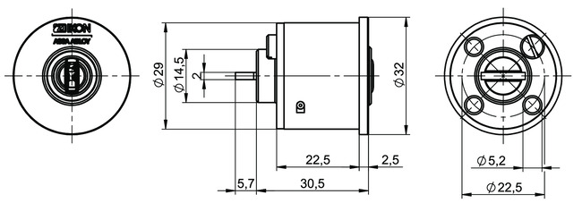 Abloy Sentry CI_NC19-1 Ikon eCliq Switch Cylinder