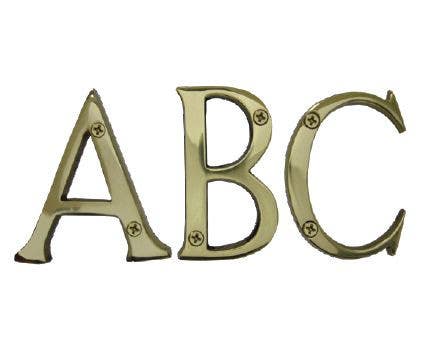 Cal-Royal SBL Solid Brass Letters A-Z, 3" or 4"