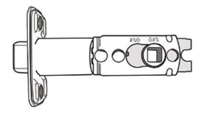 Cal-Royal PASK-6 Adjustable Spring Latch with Round Corner Faceplate for Passage Knobsets