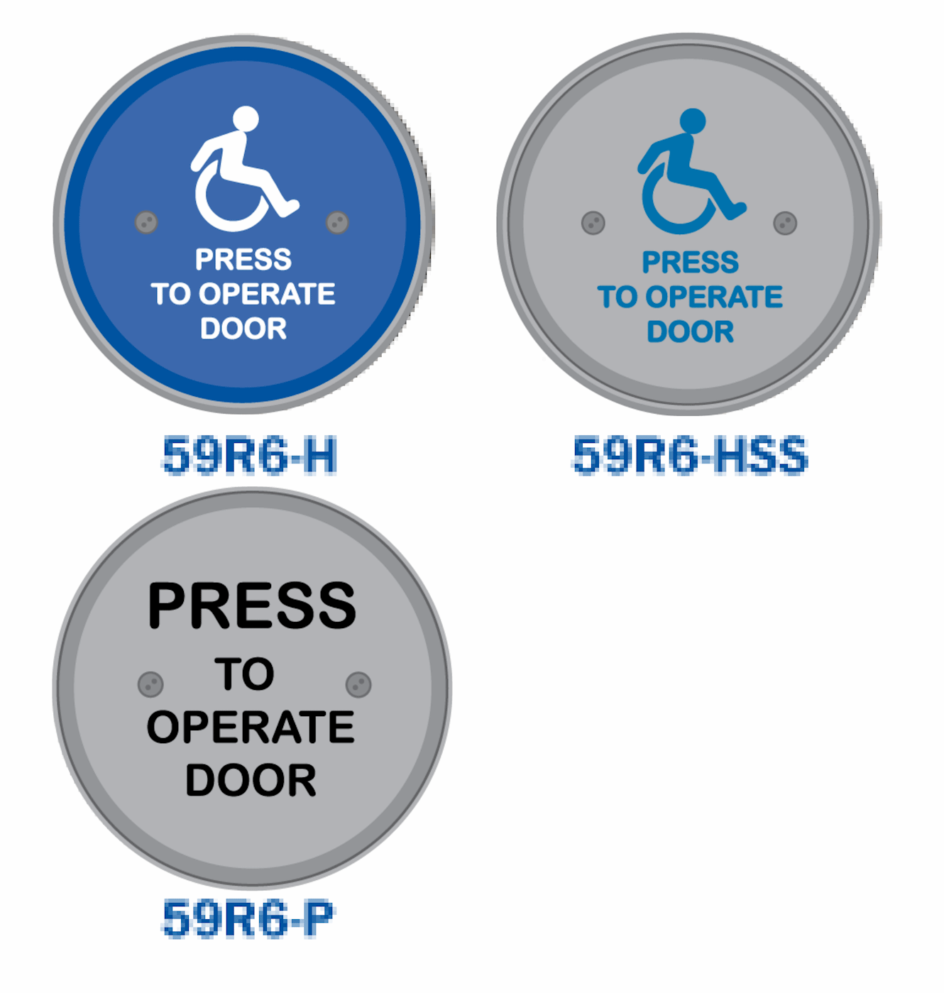 MS Sedco 59R6 Series 6" Round Push Plate Switch