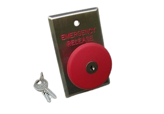 Dortronics 521 Latching Button w/ Key Reset, Red Cap